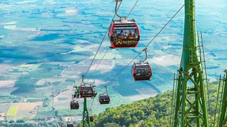Tuyến cáp treo Vân Sơn tour du lịch Tây Ninh