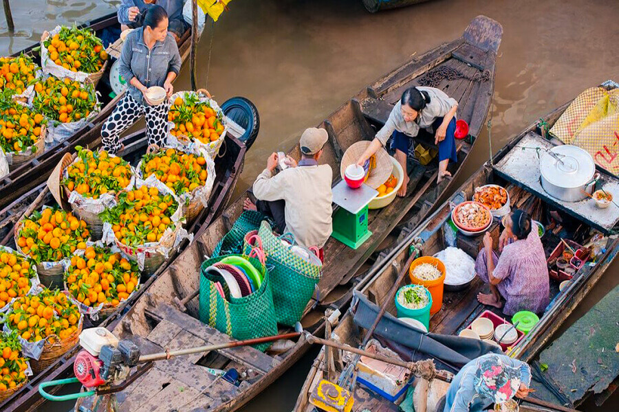 Điểm du lịch miền Tây - Chợ nổi